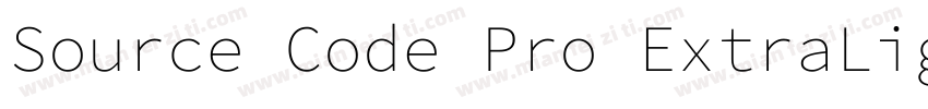Source Code Pro ExtraLightIt字体转换